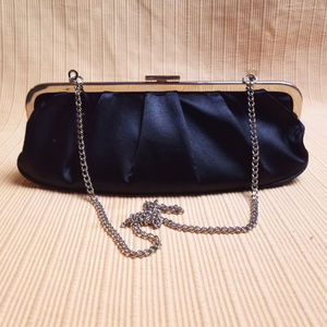 Aldo Satin Black Clutch